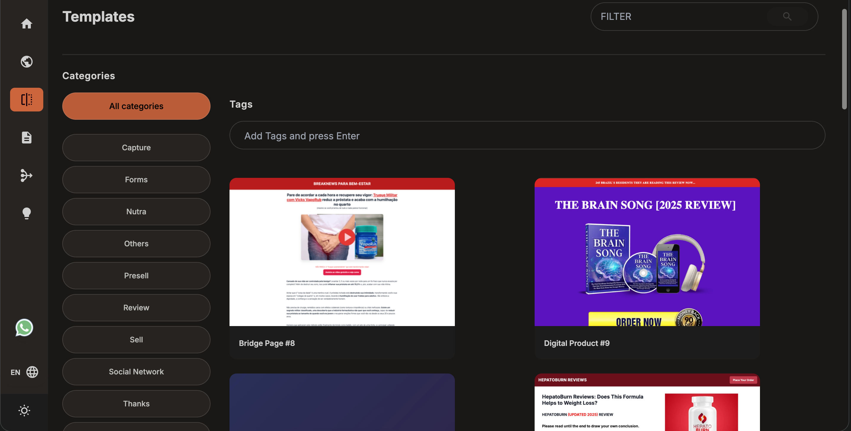 Biblioteca de Templates Profissionais